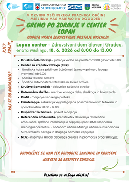Gremo po zdravje v Center Lopan junij 2026